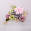 Elegant Ribbons Embroidery Flower Sewing Applique Embellishments for DIY Clothes Decoration