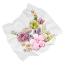 Elegant Ribbons Embroidery Flower Sewing Applique Embellishments for DIY Clothes Decoration