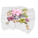 Elegant Ribbons Embroidery Flower Sewing Applique Embellishments for DIY Clothes Decoration