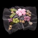 Elegant Ribbons Embroidery Flower Sewing Applique Embellishments for DIY Clothes Decoration