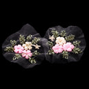 Pack of 2 Ribbons Embroidery Flower Sewing Applique Embellishments for Clothes Dress Decor