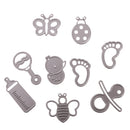 Set of 9 Baby Accessories Metal Cutting Dies Stencil Scrapbooking Paper Card Embossing
