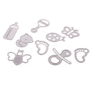 Set of 9 Baby Accessories Metal Cutting Dies Stencil Scrapbooking Paper Card Embossing