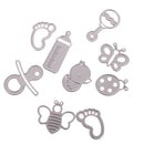 Set of 9 Baby Accessories Metal Cutting Dies Stencil Scrapbooking Paper Card Embossing