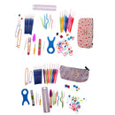 66PCS/SET Aluminium Crochet Hooks Needles Knitting Weaving DIY Tools Sewing crafts Supplies Beige