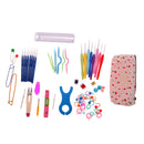66PCS/SET Aluminium Crochet Hooks Needles Knitting Weaving DIY Tools Sewing crafts Supplies Beige