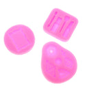 Set of 3 Silicone Fondant Cake Mould Decorating Sugarcraft Mold Make-up Lipstick