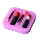 Set of 3 Silicone Fondant Cake Mould Decorating Sugarcraft Mold Make-up Lipstick