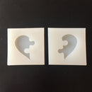 1 Pair Love Heart Shape Silicone Pendant Mold Mould for Resin Jewelry Making DIY Crafts