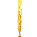 Simple Design 4 Legs Macrame Cotton Rope Home Garden Balcony Decor Ornaments Hanging Planter Basket Holder 90cm Yellow