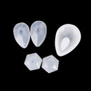 Pack of 6 Clear DIY Silicone Pendant Molds for Jewelry Making Moulds Tools with Hanging Hole