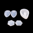 Pack of 6 Clear DIY Silicone Pendant Molds for Jewelry Making Moulds Tools with Hanging Hole