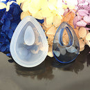 Pack of 6 Clear DIY Silicone Pendant Molds for Jewelry Making Moulds Tools with Hanging Hole