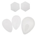 Pack of 6 Clear DIY Silicone Pendant Molds for Jewelry Making Moulds Tools with Hanging Hole
