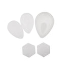 Pack of 6 Clear DIY Silicone Pendant Molds for Jewelry Making Moulds Tools with Hanging Hole