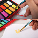 Solid Watercolor Paints Set of 24 Colors Artist Crafts School Stationeries