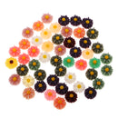 50 Pieces Assorted Daisy Resin Flatback Embellishment for DIY Hair Accessories Crafts