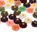 50 Pieces Assorted Daisy Resin Flatback Embellishment for DIY Hair Accessories Crafts