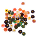 50 Pieces Assorted Daisy Resin Flatback Embellishment for DIY Hair Accessories Crafts