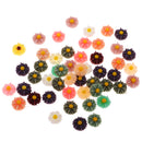 50 Pieces Assorted Daisy Resin Flatback Embellishment for DIY Hair Accessories Crafts