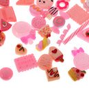 50 Pieces Assorted Pink Resin Flatback Embellishment for DIY Hair Accessories Crafts