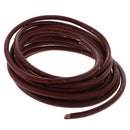 Durable 2 Meter 4mm Round Leather Cord For Necklace Bracelet Beading Jewelry Making DIY Accessory Light Coffee