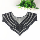 Womens Vintage Black Lace Collar Embroidered Collar DIY for Clothing Accessories