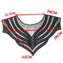 Womens Vintage Black Lace Collar Embroidered Collar DIY for Clothing Accessories