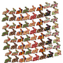 Pack of 100 Colorful Rabbits Shape Wooden Buttons Embellishment for Sewing and Crafts
