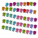 Pack of 50 Assorted Bird Shape Wooden Buttons Flatback Emebllishments for Sewing Crafts