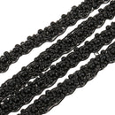 1yd Black Beaded Lace Trims Vintage Mesh Fabric Sewing Crafts Applique Ribbon