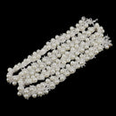 80cm Handmade Pearl Beaded Sewing Trim Chain Dress Decor Craft White