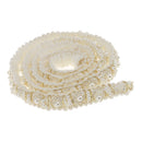 85cm Acrylic Beaded Sewing Lace Trim Applique Ribbon Dress Decor Craft White
