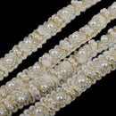 85cm Acrylic Beaded Sewing Lace Trim Applique Ribbon Dress Decor Craft White