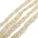 85cm Acrylic Beaded Sewing Lace Trim Applique Ribbon Dress Decor Craft White