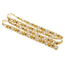 85cm Acrylic Beaded Sewing Lace Trims Applique Ribbon Dress Decor Craft Gold