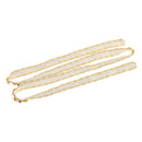85cm Acrylic Beaded Sewing Lace Trims Applique Ribbon Dress Decor Craft Gold
