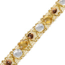 85cm Acrylic Beaded Sewing Lace Trims Applique Ribbon Dress Decor Craft Gold