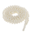 85x1cm Pearl Beaded Sewing Lace Trims Ribbon Dress Decor Craft White