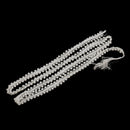 85x1cm Pearl Beaded Sewing Lace Trims Ribbon Dress Decor Craft White