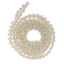 85x1cm Pearl Beaded Sewing Lace Trims Ribbon Dress Decor Craft White