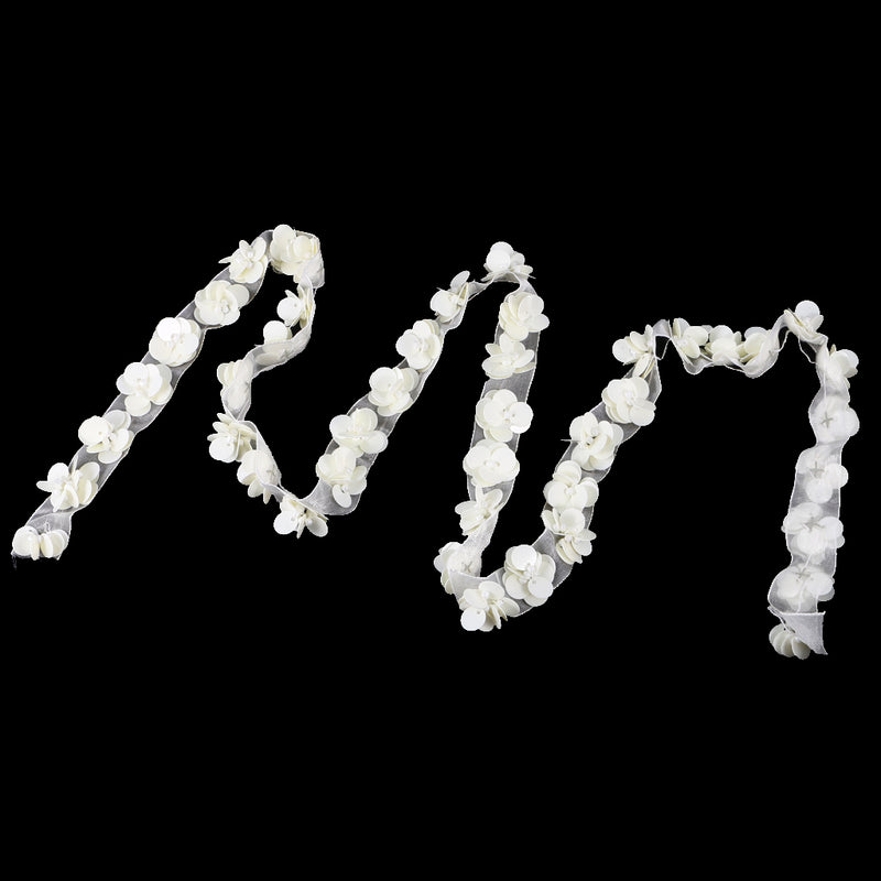 1 Yard Flower Trims Ribbon Wedding DIY Sewing Supplies Handmade Ribbon Costume Wedding Decoration Crafts