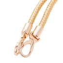 Women Ladies Fashionable Shoulder Bag Handbag DIY Replacement Accessory Handle Braided Rope Handbag Strap Pack of 2PCS Gold