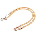 Women Ladies Fashionable Shoulder Bag Handbag DIY Replacement Accessory Handle Braided Rope Handbag Strap Pack of 2PCS Gold