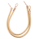 Women Ladies Fashionable Shoulder Bag Handbag DIY Replacement Accessory Handle Braided Rope Handbag Strap Pack of 2PCS Gold