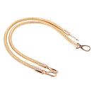 Women Ladies Fashionable Shoulder Bag Handbag DIY Replacement Accessory Handle Braided Rope Handbag Strap Pack of 2PCS Gold