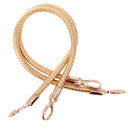 Women Ladies Fashionable Shoulder Bag Handbag DIY Replacement Accessory Handle Braided Rope Handbag Strap Pack of 2PCS Gold