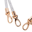 Women Ladies Fashionable Shoulder Bag Handbag DIY Replacement Accessory Handle Braided Rope Handbag Strap Pack of 2PCS Silver