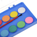 16 Colors Portable Solid Watercolor Cake Kids School Painting Pigment Brush Art Set with Box
