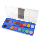 16 Colors Portable Solid Watercolor Cake Kids School Painting Pigment Brush Art Set with Box